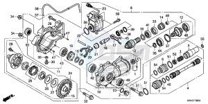 TRX500FE2G TRX500 Europe Direct - (ED) drawing FRONT FINAL GEAR