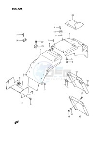 GSX-R750W (E2) drawing REAR FENDER (MODEL N P)