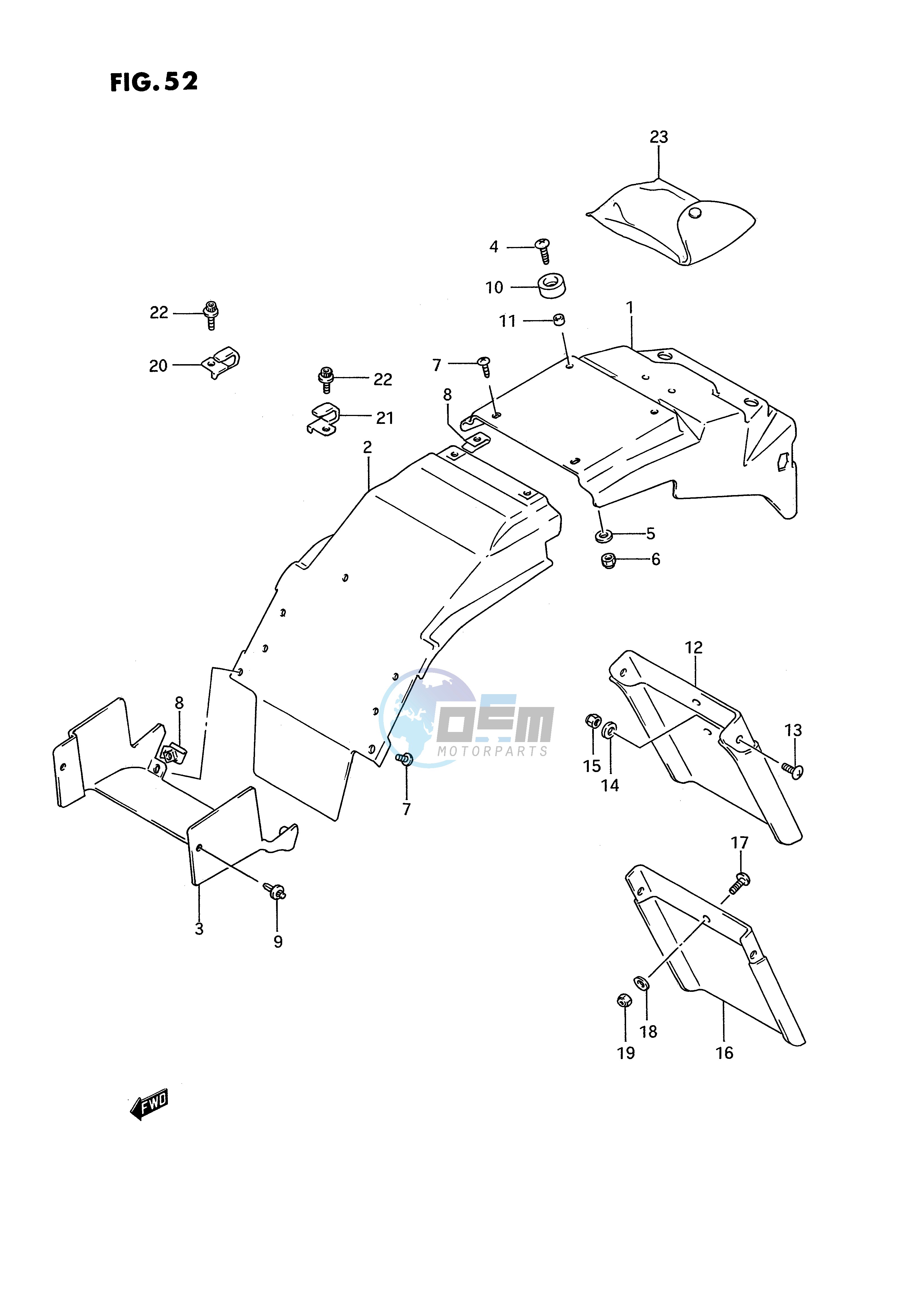 REAR FENDER (MODEL N P)