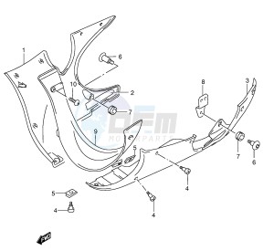 GSX600F (E2) Katana drawing UNDER COWLING (MODEL K4 K5)