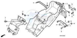 CBR125RW9 UK - (E) drawing REAR FENDER