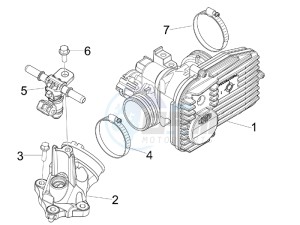 MP3 300 ie E4 LT BUSINESS - SPORT ABS (EMEA) drawing Throttle body - Injector - Union pipe