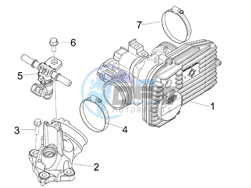 Throttle body - Injector - Union pipe