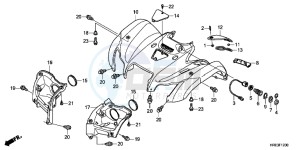 TRX500FEC drawing FRONT FENDER