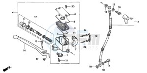 GL1500SE GOLDWING SE drawing FR. BRAKE MASTER CYLINDER