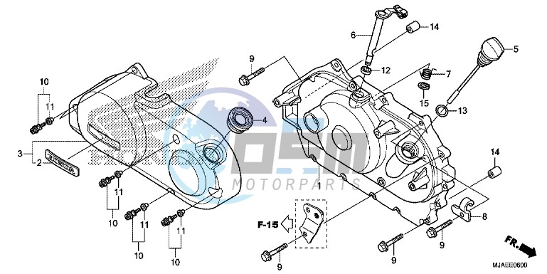 RIGHT CRANKCASE COVER (VT750CS/ C2B/ C2S/ C)