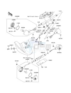 VN 1600 G [VULCAN 1600 NOMAD] (6F) G6F drawing TURN SIGNALS