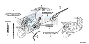 SH125DG SH125D E drawing MARK/STRIPE