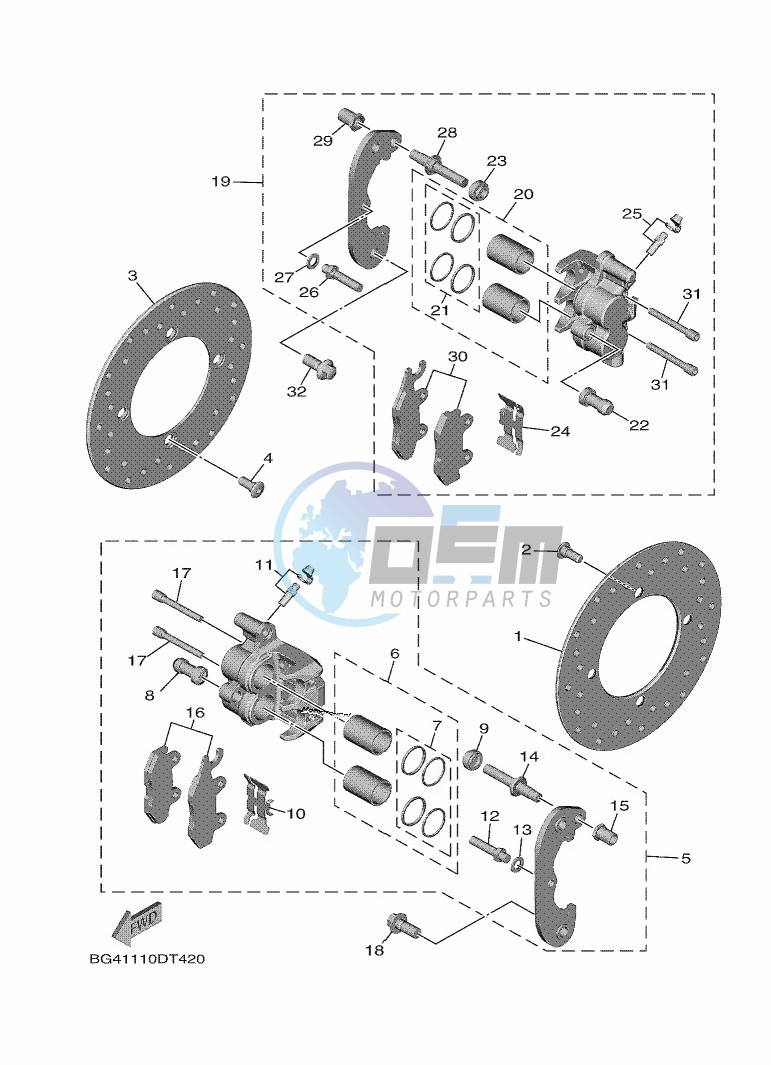 REAR BRAKE CALIPER