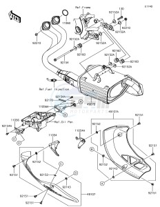 VERSYS 650 ABS KLE650FHF XX (EU ME A(FRICA) drawing Muffler(s)