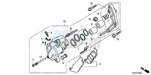 VTR2509 Australia - (U / MK) drawing FRONT BRAKE CALIPER