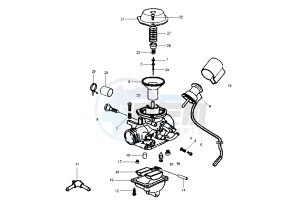 GRANTURISMO 125-200 drawing Carburetor