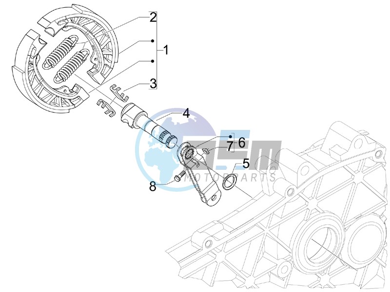 Rear brake - Brake jaw