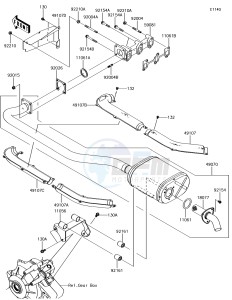 MULE PRO-DXT KAF1000BHF EU drawing Muffler(s)