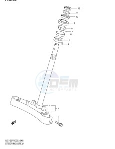 UC125 (E2) drawing STEERING STEM