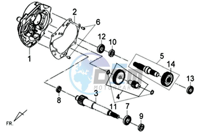 CRANKCASE - DRIVE SHAFT