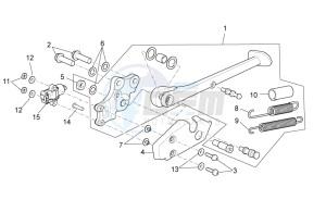 Tuono V4 1100 RR (USA-CND) USA-CND drawing Central stand