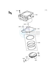 KLX450R KLX450AEF EU drawing Cylinder/Piston(s)