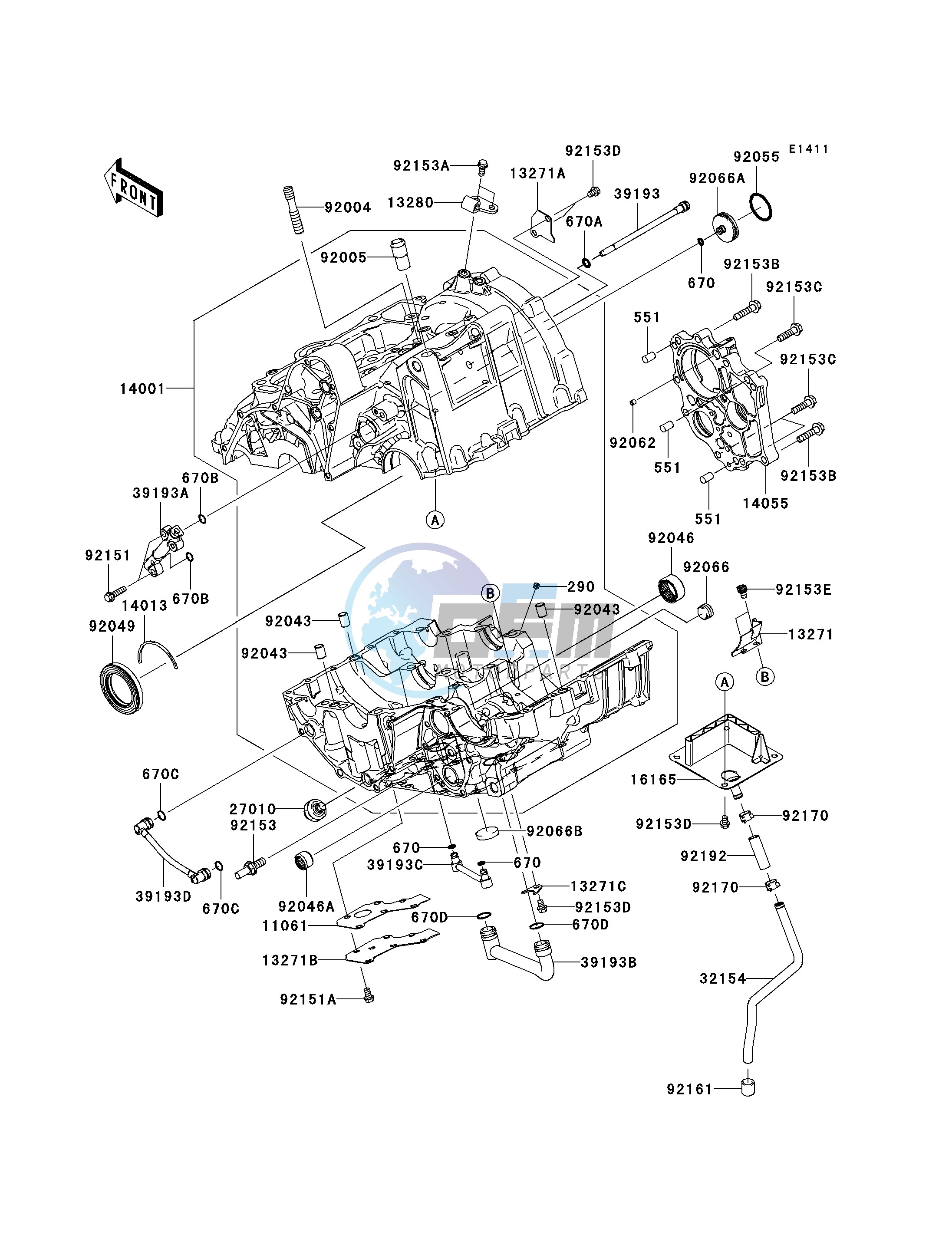 CRANKCASE --  - ER650AE057323- -