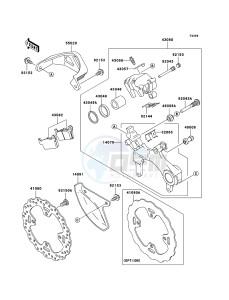 KX250 KX250R7F EU drawing Rear Brake