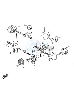 H1 C [MACH III] (-C) 500 [MACH III] drawing TURN SIGNALS -- H1-B_C- -