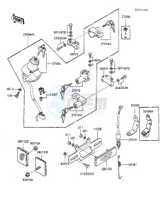 KZ 550 F [SPECTRE] (F1-F2) [SPECTRE] drawing IGNITION SWITCH_LOCKS_REFLECTORS