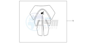 CB600F9 France - (F / CMF 25K) drawing TANK PAD/FUEL LID