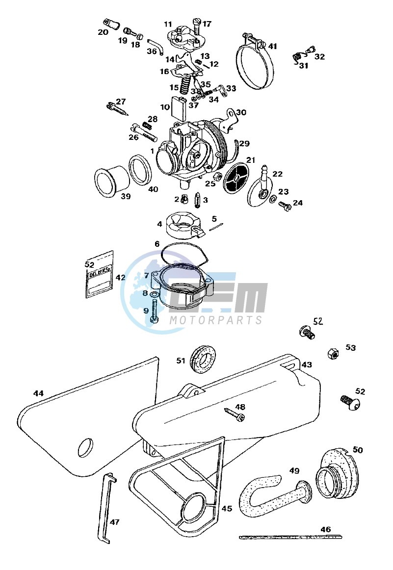 Carburettor-intake silencer