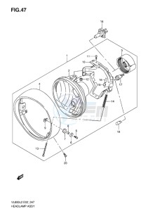 VL800 INTRUDER EU drawing HEADLAMP ASSY