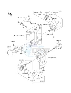 VN 1600 B [VULCAN 1600 MEAN STREAK] (B6F-B8FA) B8FA drawing TURN SIGNALS