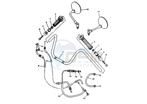 XV S VIRAGO 250 drawing STEERING HANDLE -CABLE