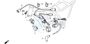 XR200R drawing WIRE HARNESS/ IGNITION COIL