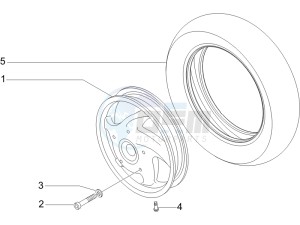 LX 125 4T ie E3 drawing Front wheel