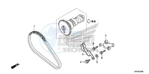 TRX420FED TRX420 Europe Direct - (ED) drawing CAM CHAIN/TENSIONER