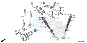 TRX420FE1H Europe Direct - (ED) drawing CAMSHAFT/VALVE