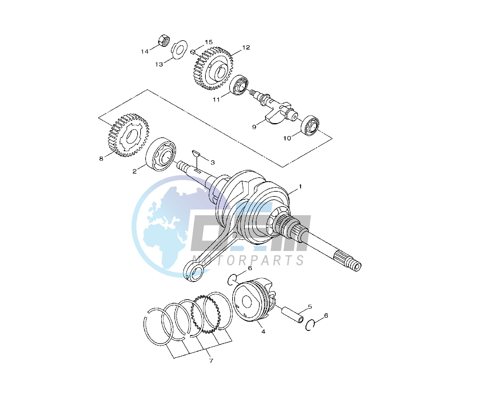 CRANKSHAFT AND PISTON