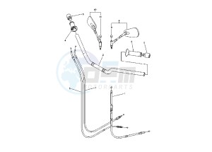 FZ6 600 drawing STEERING HANDLE- CABLE