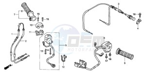 VTR1000F FIRE STORM drawing SWITCH/CABLE