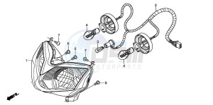 XL125V VARADERO drawing HEADLIGHT (XL125V7/8)