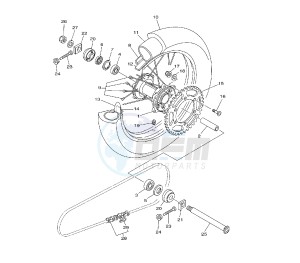 YZ LC 250 drawing REAR WHEEL