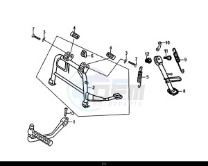 FIDDLE II 50 (25 KM/H) (AF05W4-NL) (E4) (L8-M0) drawing MAIN STAND KICK STARTER ARM