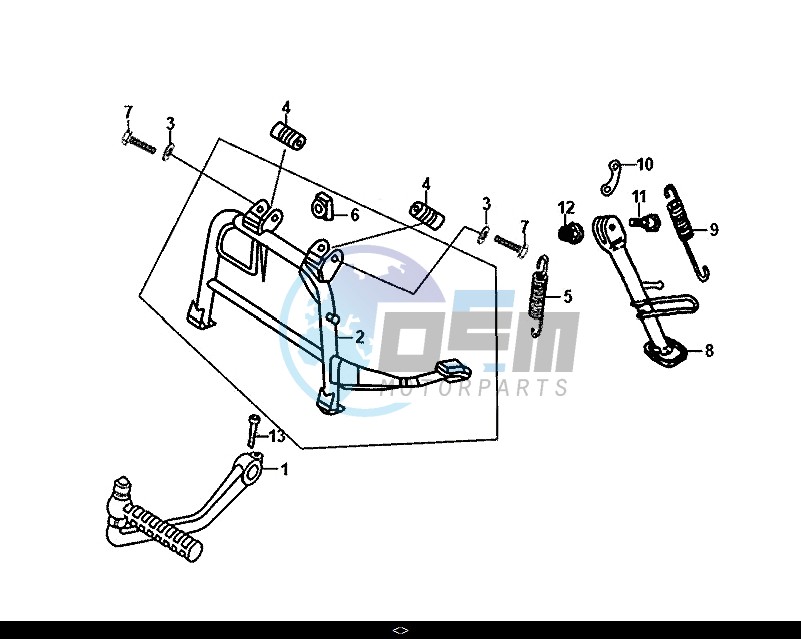 MAIN STAND KICK STARTER ARM
