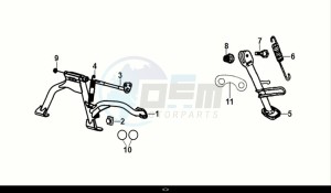 ORBIT III 50 (XE05W2-EU) (E5) (M1) drawing MAIN STAND - KICK STARTER ARM