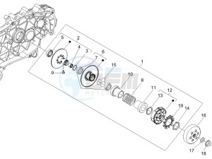 Liberty 200 4t (N15000U01) drawing Driven pulley