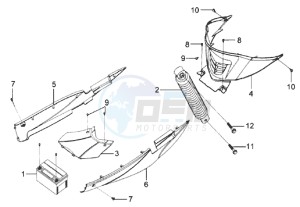 MIO 100 drawing REAR SUSPENSION - COWLING