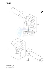 GZ250 (P19) drawing HANDLE SWITCH