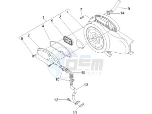 Liberty 50 4T PTT 2007-2012 (D) is drawing Secondary air box