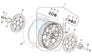 RSV 1000 Tuono drawing Front turn indicator