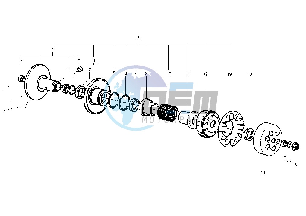 Driven pulley