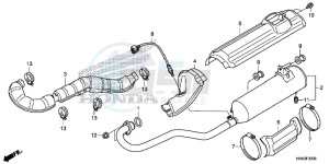 TRX500FE2F TRX500F Europe Direct - (ED) drawing EXHAUST MUFFLER